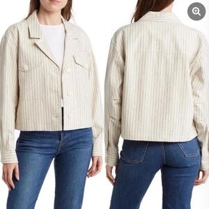 NWT rag & bone Jessie Shirt Jacket Natural Stripe - M